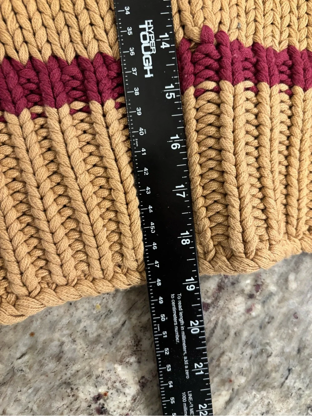 Free People Glow For It Peach Stripe Chunky Open-Front Cardigan